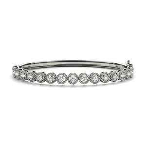 Brazalete de Diamantes Cultivados en Laboratorio, Oro Amarillo, Diamantes Redondos de Lujo, para Mujer - Product Image 3