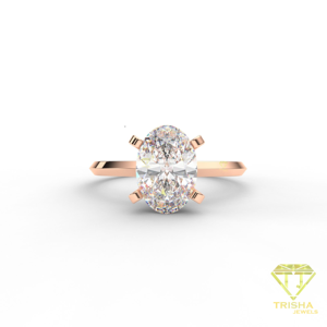 Luxury Oval Cut Moissanite Engagement <b>Ring</b> Gold Plated <b>Solitaire</b> <b>Ring</b> For Women Wedding Jewelry - Product Image 3