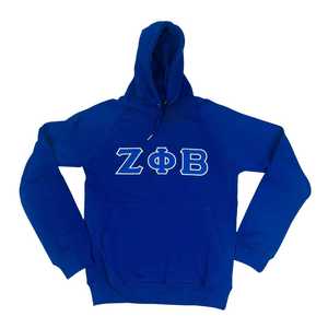 Sudadera con Capucha Premium Zeta Phi Beta, Bordado Chenille, Ropa de la Hermandad Griega, Sudadera con Capucha Unisex de Algodón - Product Image 1
