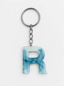 Handmade Resin Alphabet Letter Keychain, Personalized <b>Initial</b> Key <b>Ring</b> <b>with</b> Colorful Design, Custom Bag Charm and Stylish - Product Image 3