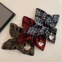 Herbst-Winter Koreanischer Stil Eleganter Quadratischer Schal Damen Hochelastisches Gewebe Handgefertigtes Sehnenball-Haarband Haargummi