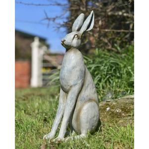 Última Novedad: Estatua de Hare con Orejas Grandes, Acabado Antiguo Verde Pátina, Tamaño Real, para Exhibición en Suelo, Suministros de Jardín - Product Image 6