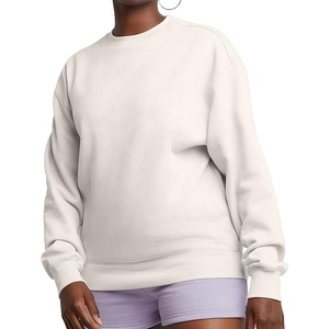 Sudadera de Cuello Redondo para Mujer, Color Sólido, 100% Algodón, Tejido de Punto, Corte Regular, Transpirable, para Otoño - Product Image 1