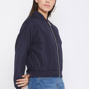 High Quality Customized Style Women's Eco-Friendly Lightweight Breathable Comfortable All Season Bomber Jacket - Product Image 4