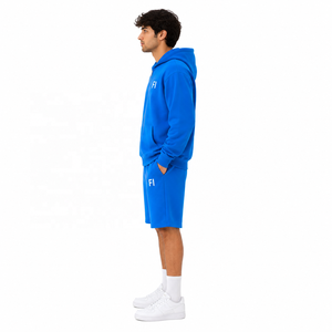 Unisex Oversized Two Piece Drop Shoulder Zip Hoodies Set Breathable 100% Cotton Fleece Winter Fitness Jogging Tracksuit ODM OEM - Product Image 4