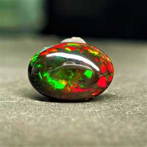 Natural Ethiopian Black <b>Opal</b> Cabochon Oval Gemstone Wholesale Loose <b>Opal</b> October Birthstone Jewelry - Product Image 1