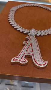 Colgante de Letra Personalizado de Moissanita, Estilo Hip Hop, con Incrustaciones de Plata 925, Dijes Personalizados con Iniciales, Collar con Letra Esmaltada - Product Image 3