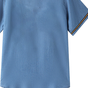 Alpha Denim <b>Baseball</b> Jersey Men Custom Greek Letter Button Up Streetwear High Quality Vintage Blue Jean Sports <b>Baseball</b> Jersey - Product Image 6