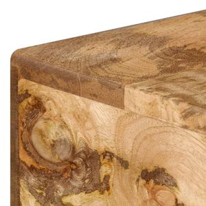 Escritorio de Madera de Mango Sólida y Acero con Tonos Naturales Variados, Escritorio para Computadora - Product Image 5