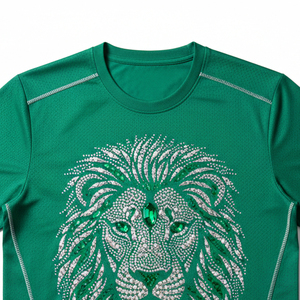Fabricante de Camisetas con Logotipo Personalizado y Pedrería, Camiseta Transpirable Informal de Manga Corta con Brillo, Tallas Grandes, Unisex, Camisetas con Diseño Gráfico - Product Image 5