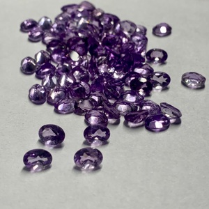 Piedra Preciosa Suelta de Amatista Natural Certificada IGI de Grado AAA, Corte Ovalado de 5x7 mm, para la Elaboración de Joyas - Product Image 2
