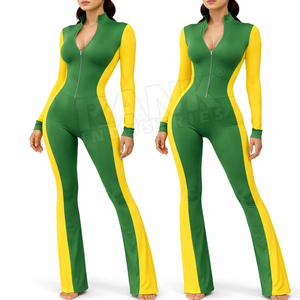 Combinaison de yoga pour femmes fabriquée au Pakistan, en tissu polyester et toile, séchage rapide, respirante, décontractée, taille haute - Product Image 4