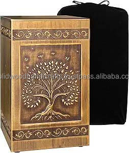 Urnes de crémation en bois décoratives au design unique pour adultes Urnes funéraires en bois Taille personnalisée Fournitures funéraires - Product Image 6