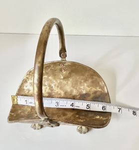 Panier à charbon en laiton, seau à bois en laiton pour foyer, panier à bois en laiton pour foyer, panier à bois en laiton à pieds, panier à bois en laiton pour cheminée, supports floraux - Product Image 6