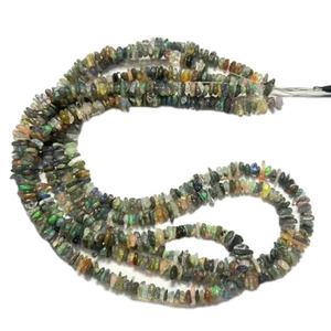 Cuentas de ópalo de fuego Natural etíope, espaciador áspero de cristal negro, cuentas de piedra sueltas para la fabricación de joyas - Product Image 2