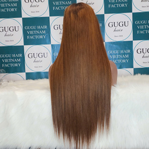 Perruques SDD en cheveux humains vietnamiens, lisses comme des baguettes, bruts, avec dentelle frontale, sans colle, HD, vente en gros, cuticules alignées - Product Image 5