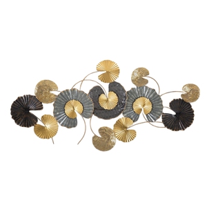Modern Metal Leaf <b>Wall</b> <b>Decor</b> Gold Silver Iron Leaf <b>Wall</b> Art Sculpture Hollow Out Hanging Decoration for Living Room Hotel - Product Image 6