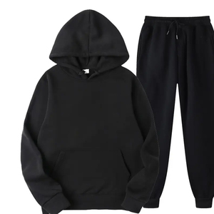 Ensemble de survêtement de jogging vierge pour homme, marque privée, 100% coton, pantalon de survêtement et sweat à capuche, personnalisable - Product Image 5