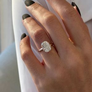 5.0 CT Elongated <b>Cushion</b> Cut Lab Grown Diamond Prong Setting IGI Certified Engagement <b>Wedding</b> Luxury Bridal Proposal Jewelry - Product Image 2