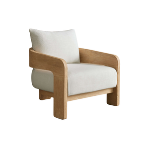 Fauteuil d'extérieur contemporain en teck massif, design ergonomique haut de gamme, siège rembourré, imperméable, chaise longue de jardin de luxe - Product Image 2