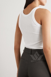 Débardeur tricoté noir pour homme, col rond, sans manches, couleur unie, respirant, léger, décontracté, pour la gym, le fitness, athlétique, coupe musclée - Product Image 4