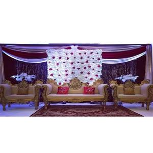 Juego de Muebles de Estilo Maharaja Dorado para Bodas, Muebles de Boda Asiáticos Modernos, Muebles Dorados para Bodas en Canadá - Product Image 1