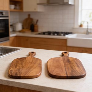 Plateau de service en bois pour viande, planche à découper en bois d'acacia Epicurean à grain long, plateaux en bois avec poignées - Product Image 5