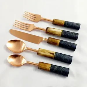 Juego de cubiertos de acero inoxidable moderno y elegante de fabricante confiable, con acabado moderno para el hogar, restaurantes y servicios de catering. - Product Image 1