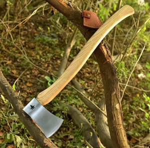 Robuste Industriequalität Kohlenstoffstahl Outdoor-Campingaxt mit Langem Holzgriff Professioneller Forstwirtschafts-Holzaxtspitze - Product Image 6