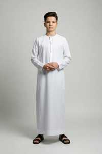 Best Quality Comfortable <b>Men</b> Muslim <b>Thobe</b> Islamic Jubba 100% Cotton Breathable Anti-Wrinkle Lightweight Wedding & Prayer Low MOQ - Product Image 2