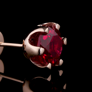 Pendientes de Oro Rosa de 14K con Diamante Cultivado en Laboratorio, Corte Redondo, 2.00 CTW, Certificados por IGI, Joyería Fina Clásica para Mujer - Product Image 3