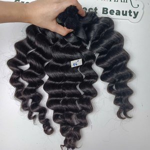 Buen precio de fábrica, cabello crudo a granel para trenzar mechones de ondas profundas rizadas profundas, extensiones de cabello humano vietnamita - Product Image 4