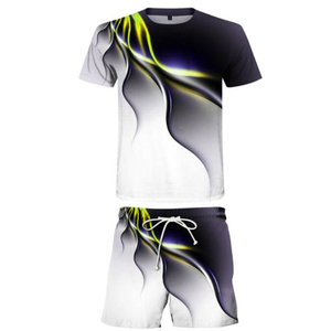 Ensemble Sportif Décontracté Personnalisé pour Homme avec Impression 3D – T-shirt et Short 2 Pièces Marque Homme – Manches Courtes Été Décontracté Léger - Product Image 5