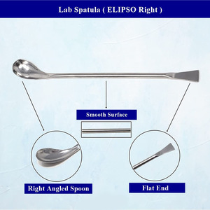 Stainless Steel Lab Spatula Micro Sampling Right Angled Scoop <b>Spoon</b> with Double Ended Design for Mixing Transferring <b>Measuring</b> - Product Image 2