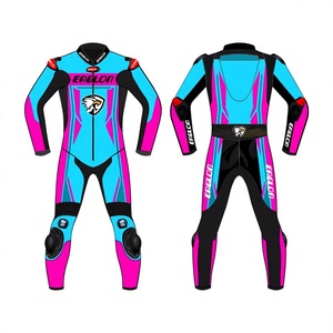 Traje de Motociclismo Personalizado Unisex de Cuero Vacuno/Canguro, Mono de Una Pieza con Protección CE y Soporte para la Espalda - Product Image 1