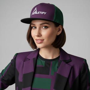 Gorra de Béisbol Deportiva Personalizada Athletify de 5 Paneles, Softshell Sostenible, con Impresión en Relieve/Digital/Sublimación, Cierre Ajustable en la Parte Trasera - Product Image 1