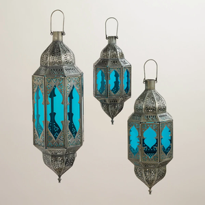Colección Blue Lantern, Portavelas Decorativos para Exteriores, Grandiosidad Artística - Product Image 3