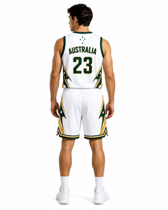 Ensemble de maillots de basket-ball personnalisés pour hommes, uniforme de basket-ball sublimé, tenue de sport sans manches, kit d'entraînement avec shorts - Product Image 2
