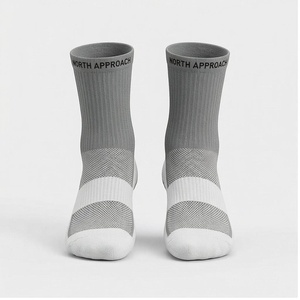 North Approach Ankle <b>Socks</b> Breathable <b>Running</b> <b>Socks</b> for Adults Summer Thin Knitted Sport <b>Socks</b> Solid Gray White - Product Image 1