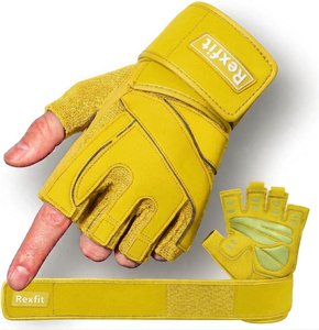 Gants d'entraînement confortables pour la musculation, la remise en forme et les sports de gym, gants de fitness professionnels Rexfit à demi-doigts - Product Image 3
