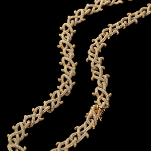 Outstanding Hip Hop Jewelry <b>Man</b> Twisted Thorn Chain Full Iced 925 Sterling <b>Silver</b> Moissanite Diamond Spiny Design <b>Necklace</b> - Product Image 5