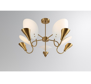 Lámpara de Techo Estilo Sputnik de Latón, Diseño Nórdico Moderno de Mediados de Siglo, 5 Brazos, Retro, para Restaurante, Hotel, Interiores - Product Image 3