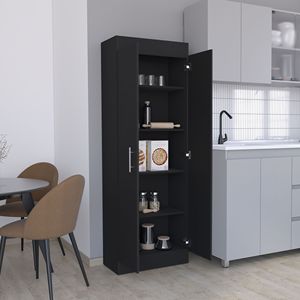 Armadio Dispensa a 2 Ante Nepal, Design Salvaspazio con Ripiani Multipli per Organizzazione Cucina - Product Image 4