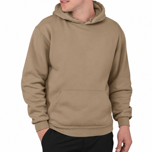 Men's Pullover Hoodie Wholesale Blank Cotton <b>Fleece</b> <b>Hooded</b> Sweatshirt Custom Logo Kangaroo OEM ODM Manufacturer Bulk New Arrival - Product Image 1