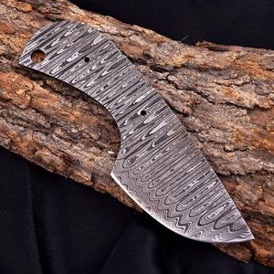Cuchillo de caza y bushcraft de acero de Damasco Nordic Forge, hoja en bruto DIY, EDC, punta fija, forjado de espiga completa, kit OEM - Product Image 2