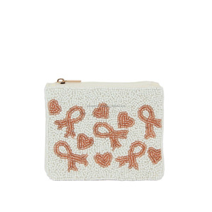 Monedero ASJ con inicial de cuentas blancas, bolsa con letras personalizadas, diseño de alfabeto dorado, billetera con cremallera, Monograma, bordado, raya de regalo - Product Image 2