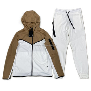 ชุดวอร์ม2ชิ้นสำหรับผู้ชายชุดวิ่งออกกำลังกายผ้าฝ้าย100% แบบกำหนดเอง - Product Image 5