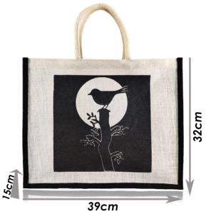 High Quality Waterproof Foldable <b>Jute</b> <b>Shopping</b> <b>Bag</b> | Reusable Promotional Tote Chains Tassel | Custom Logo Print for - Product Image 5