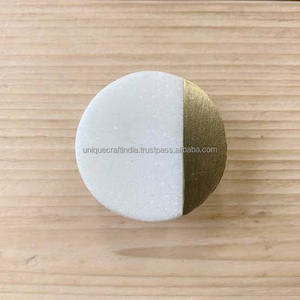 Artisanat indien résine bois bouton d'armoire joint carré aspect naturel pour cuisine tiroir tire poignées de meubles cadeau d'affaires - Product Image 2