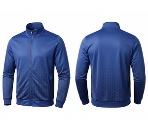 Fournisseur d'uniformes sportifs personnalisés, veste zippée en sublimation, chaude, respirante, séchage rapide |   Tailles Hommes Femmes Jeunes |   Veste d'entraînement - Product Image 2